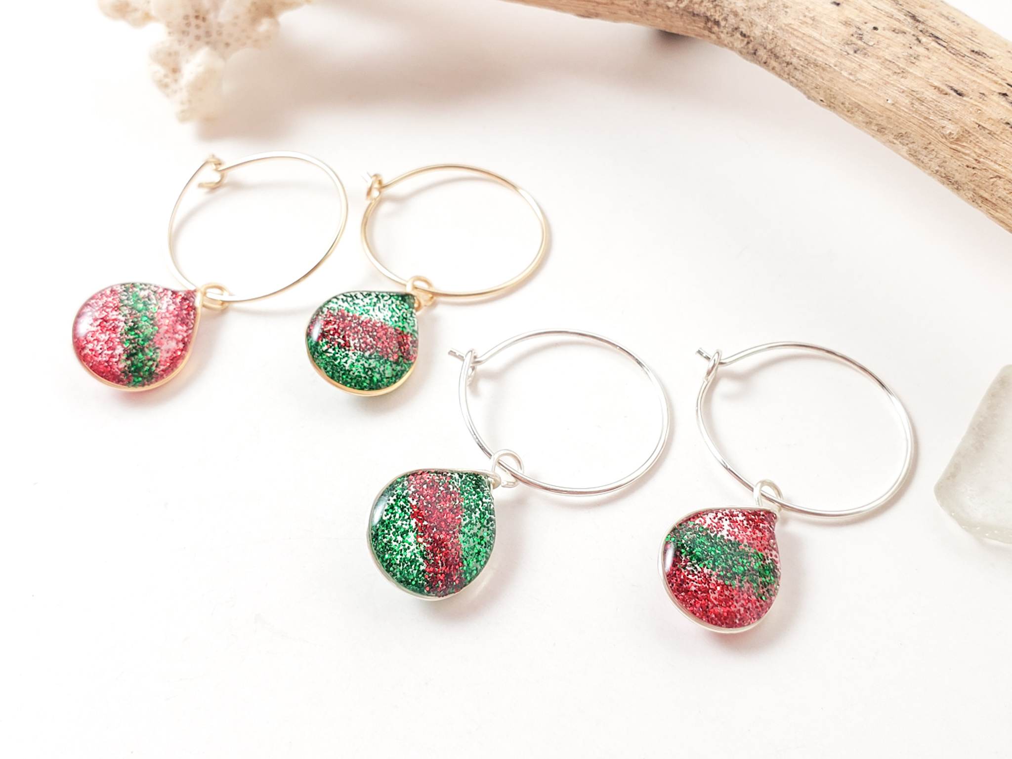 Christmas hoop earrings 4